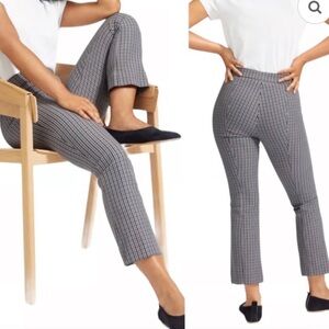 Everlane The Kick Cropped Side Zipper Plaid Checkered Work Pants Trousers